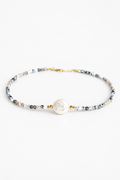 Núcleo de Perla - Choker de ágata dendrítica con perla natural