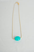 Fractal - Collar con dije de ágata teñida aqua