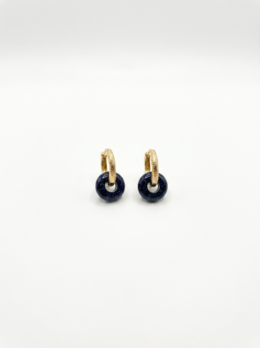 Aro Portal - Aretes con aro de aventurina azul