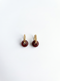 Aro Portal - Aretes con aro de agata roja