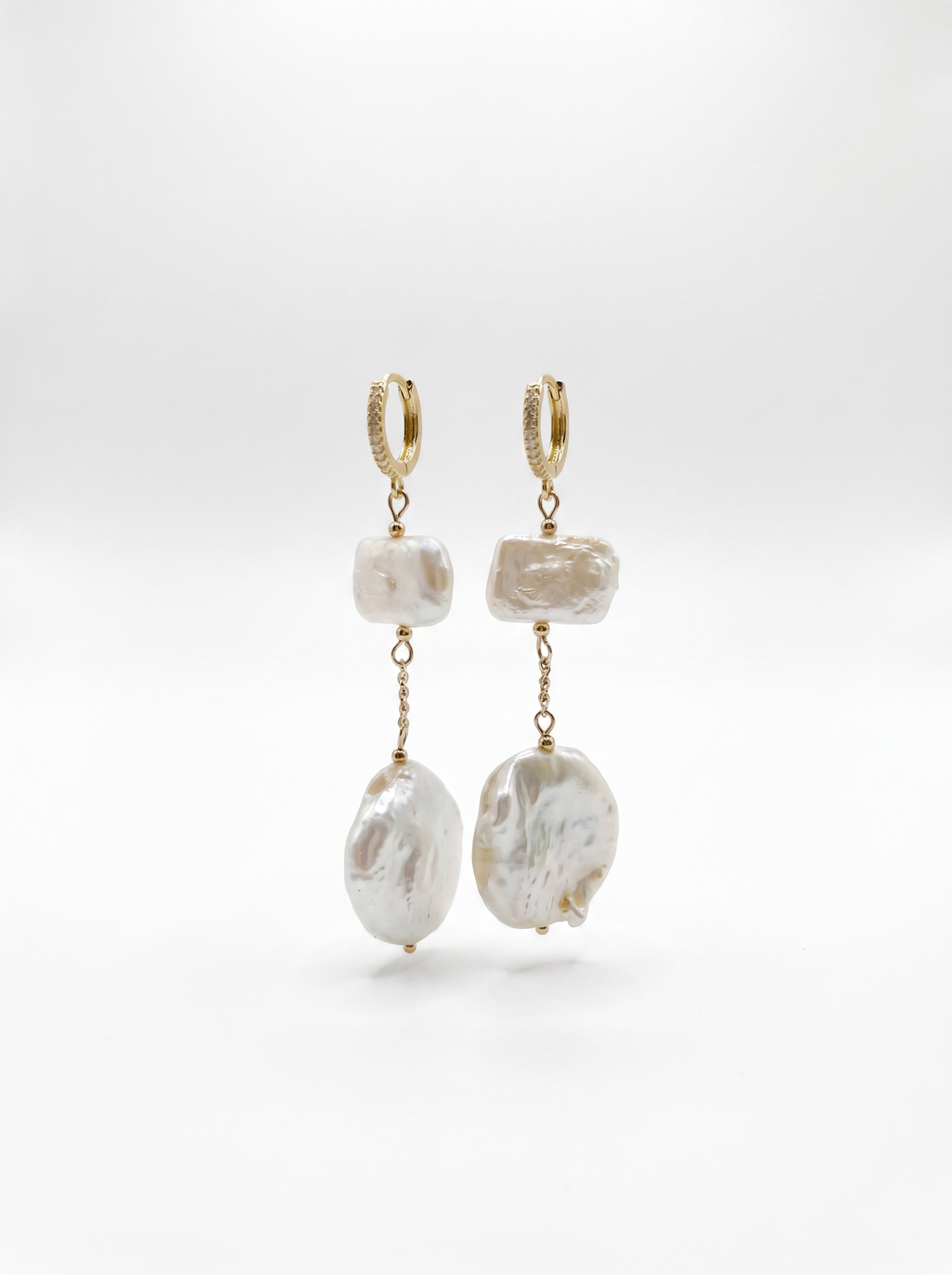 Marea - Arete de 2 perlas naturales