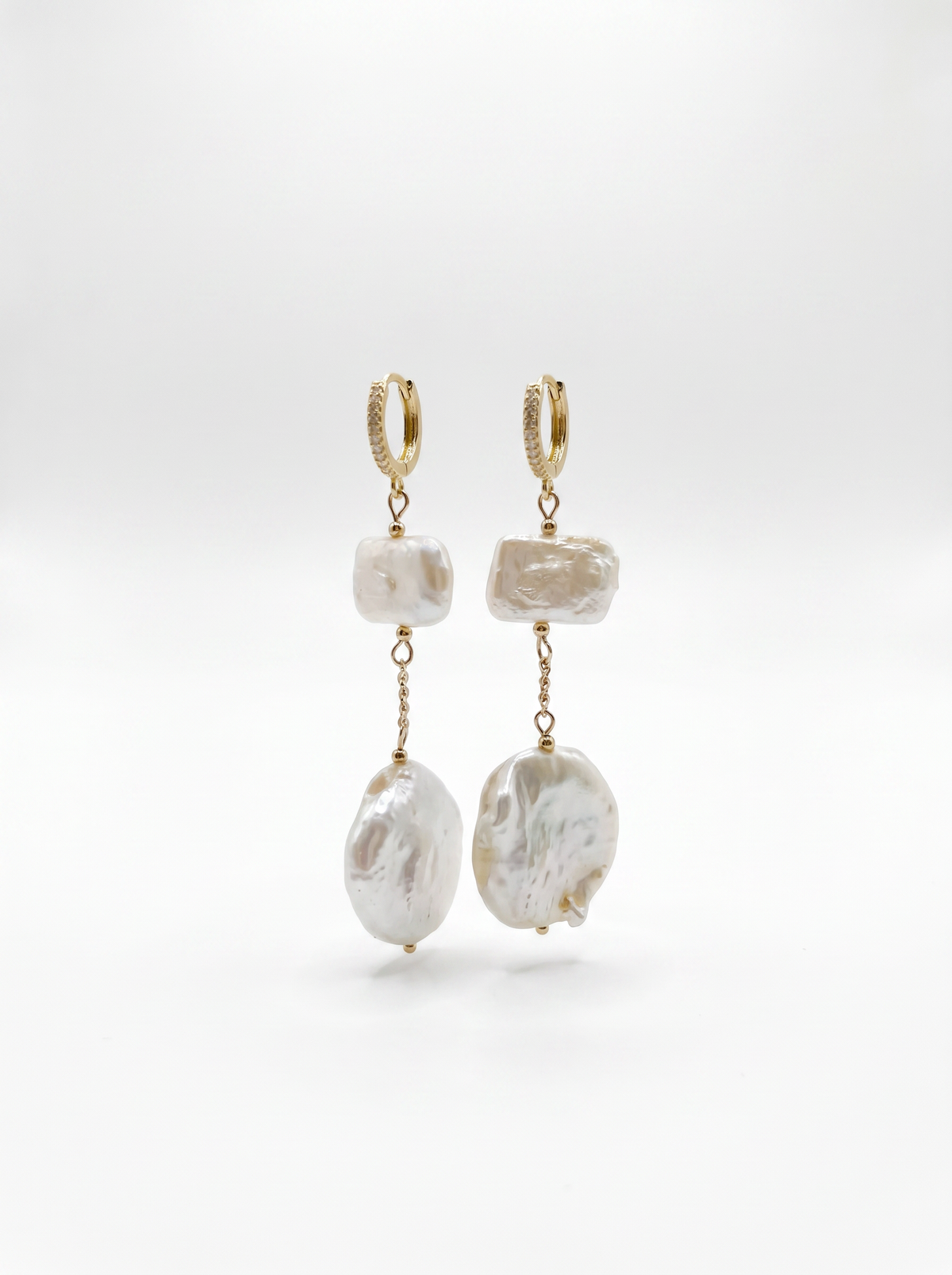 Marea - Arete de 2 perlas naturales